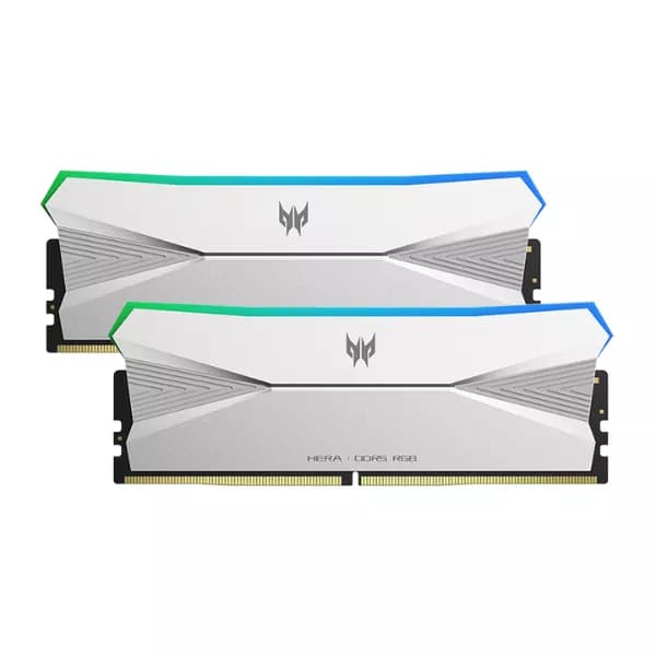 Acer Predator Hera RGB 32GB (16GBx2) DDR5 6000MHz CL26 Desktop Ram (Silver) - 1