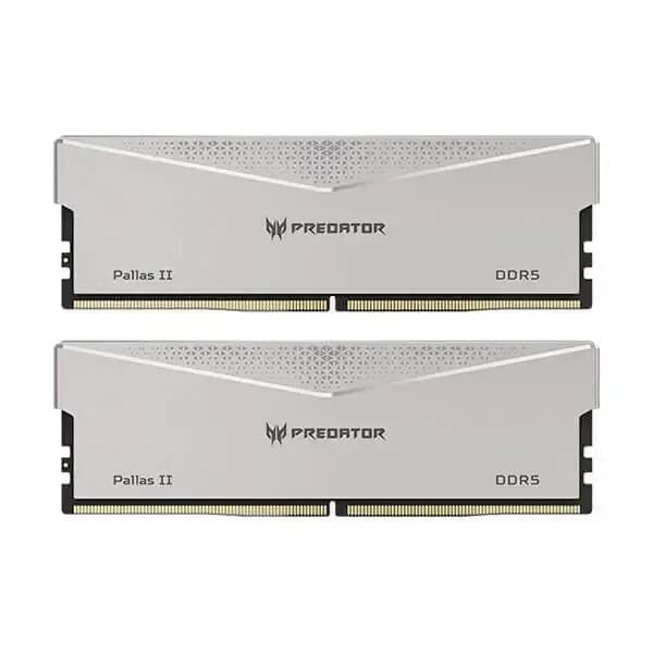 Acer Predator Pallas II 32GB (2 X 16GB) DDR5 6000MHz CL32 Desktop Ram (Silver) - 1