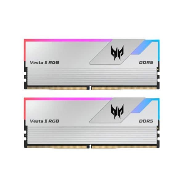 Acer Predator Pallas II Heatsink 96GB (48GBx2) DDR5 6000MHz CL28 RAM Kit Black (BL.9BWWR.676) - 2