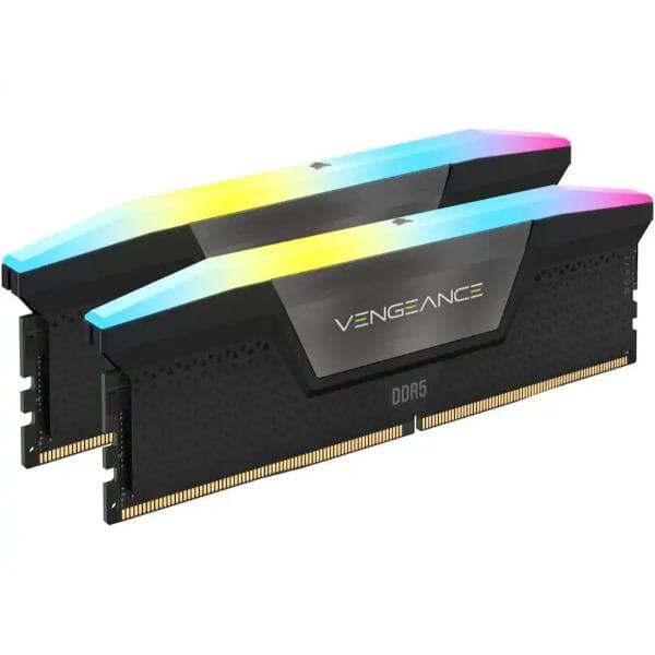 Corsair Vengeance RGB Grey 96GB (2x48GB) 6000MHz DDR5 Dual Profile Memory Kit - Black - 1