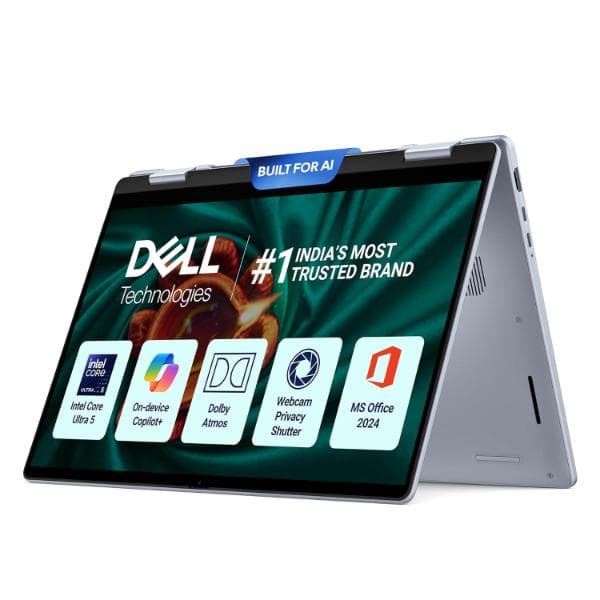 Dell 14 Plus 2-in-1 Touch Laptop, AI Enabled Intel Core Ultra 5 226V, 16GB LPDDR5X, 512Gb SSD, Intel Arc Graphics, 14" FHD+ 300nits WVA Display, Backlit Keyboard + FPR, Ice Blue, 1.61 Kg
