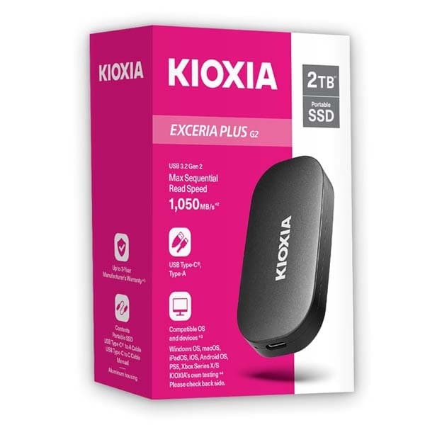KIOXIA EXCERIA Plus G2 2TB Portable SSD - 2