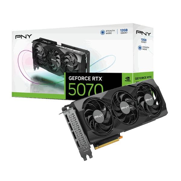 PNY RTX 5070 Triple Fan 12GB GDDR7 Graphics Card (VCG507012TFXPB1)