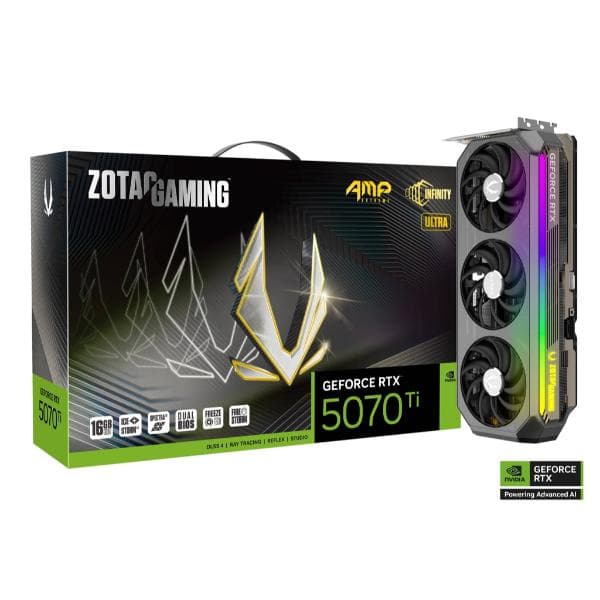 Zotac RTX 5070 Ti AMP Extreme Infinity Ultra 16GB GDDR7 Graphics Card