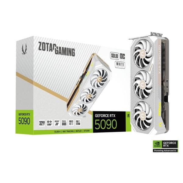 ZOTAC GAMING GeForce RTX 5090 SOLID OC 32GB GDDR7 Graphics Card White