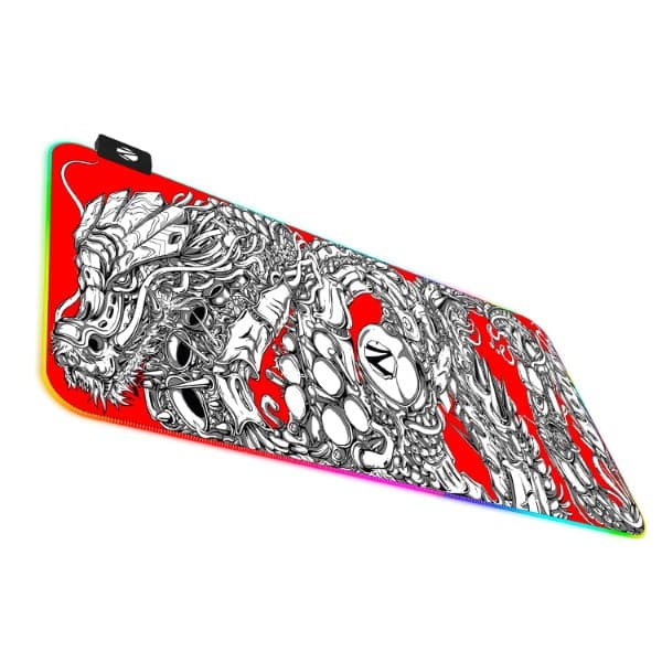 Zebronics Blaze XL RGB Gaming Mouse pad Red White - 1