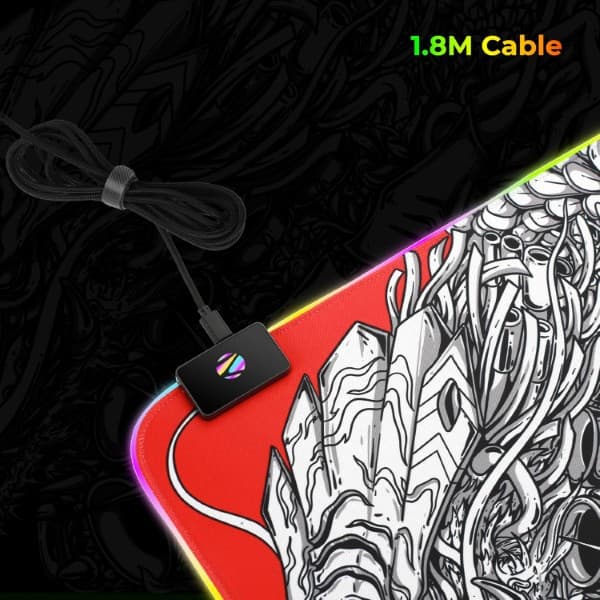 Zebronics Blaze XL RGB Gaming Mouse pad Red White - 2