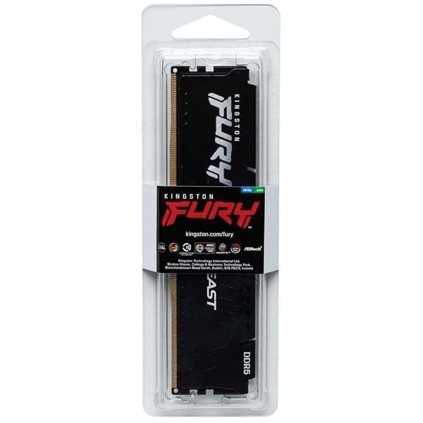 Kingston Fury Beast 8GB 5200MT/s DDR5 CL36 Desktop Memory (KF556C36BBE-8) - 3