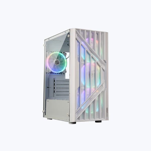 Zebronics Zeb Voxa White Gaming Cabinet - 1