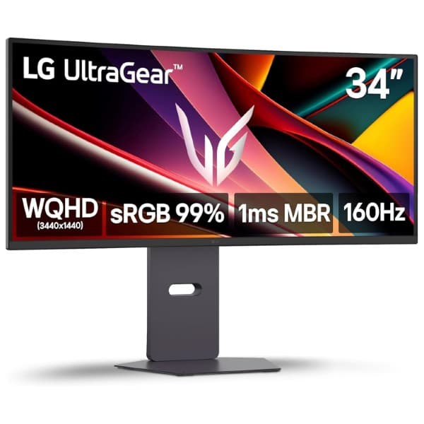 LG Ultragear 34G600A-B 34" Inch WQHD (3440x1440) Curved Gaming Monitor - 1