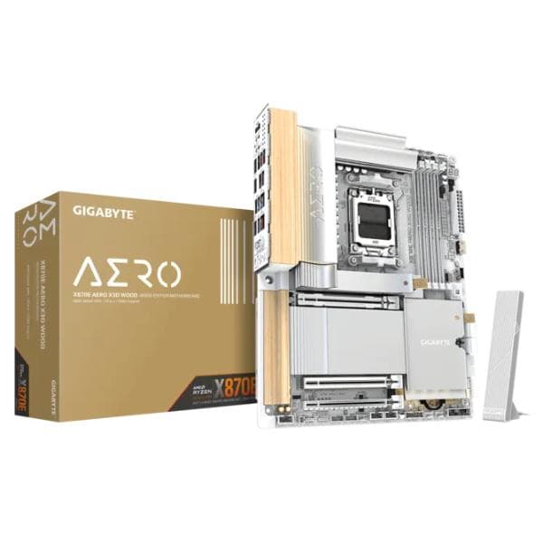 Gigabyte X870E AERO X3D WOOD Motherboard - 1
