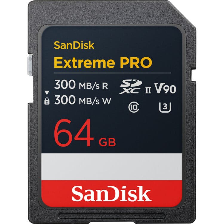 SanDisk Extreme PRO SD UHS-II Card (V90) - 64GB - 1