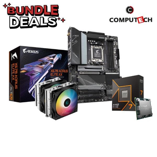 Computech Starter Pack - Ryzen 7 9700X Gigabyte X670 Aorus Elite AX Motherboard and Deepcool Gammaxx AG620 Bundle - 1