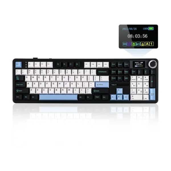 AULA F108Pro 3 in 1 (2.4G/BT/Wired) Full Size Wireless RGB Mechanical Gaming Keyboard | Retro Color, Reaper Switch (F108ProRR)