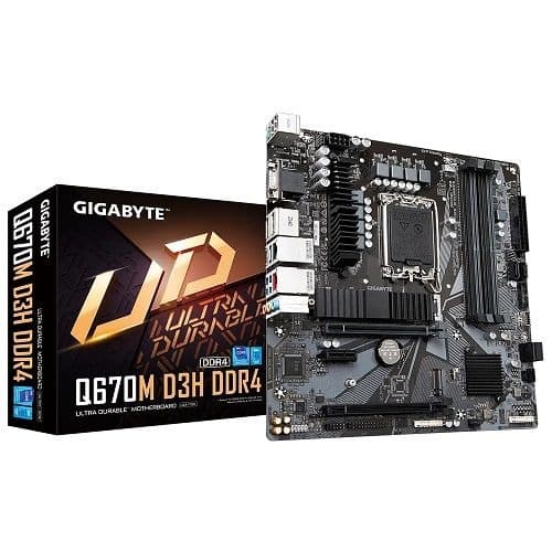 GIGABYTE Q670M D3H (rev. 1.0) DDR4 Micro ATX Motherboard - 1