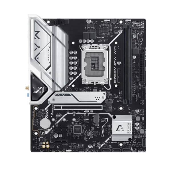 Asus B760M-AYW WiFi Intel LGA1700 M-ATX Motherboard Supports Intel 12th, 13th & 14th Gen Processors - 2