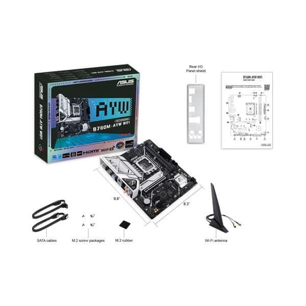 Asus B760M-AYW WiFi Intel LGA1700 M-ATX Motherboard Supports Intel 12th, 13th & 14th Gen Processors - 5