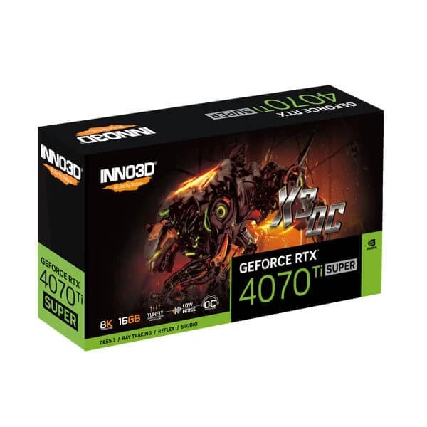Inno3d RTX 4070 Ti Super X3 OC 16GB GDDR6X Gaming Graphics Card - 3
