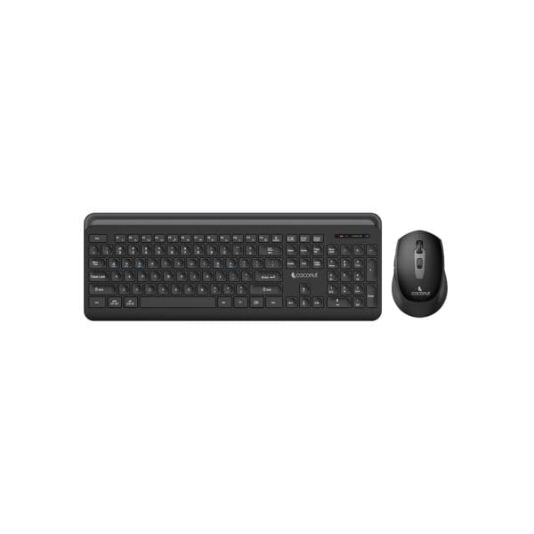 Coconut Sapphire Premium Multi-Device Wireless Full Sized Keyboard Mouse Combo (Black) - 1