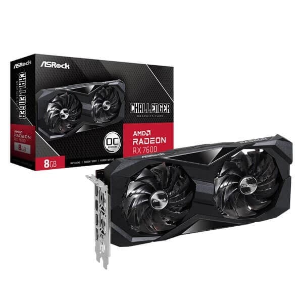 ASRock RX 7600 Challenger OC 8GB Graphics Card - 1