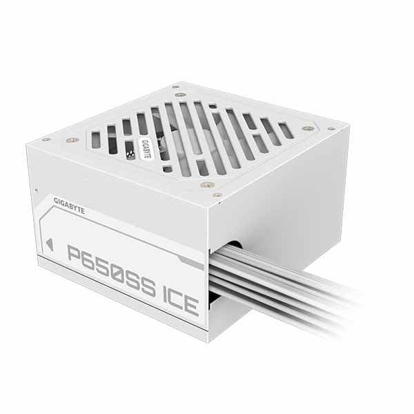Gigabyte P650SS ATX 3.0 650 Watt 80 Plus Silver Power Supply (White) - 3