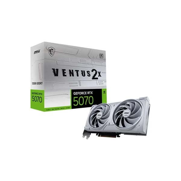 MSI RTX 5070 Ventus 2X OC White 12GB GDDR7 Graphics Card - 1