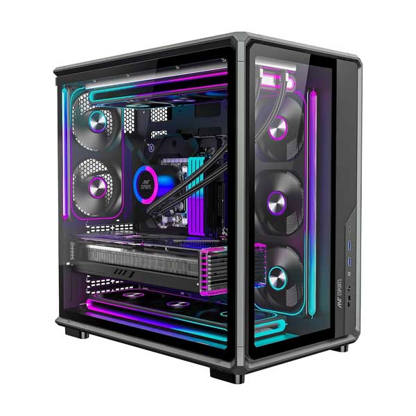 Ant Esports Crystal X8 Frame Gaming Cabinet (Black)