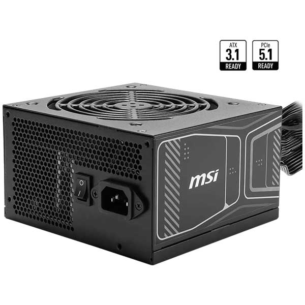 MSI MAG A850GN PCIE5 850W ATX 3.1 80 Plus Gold Non Modular Power Supply (Black)