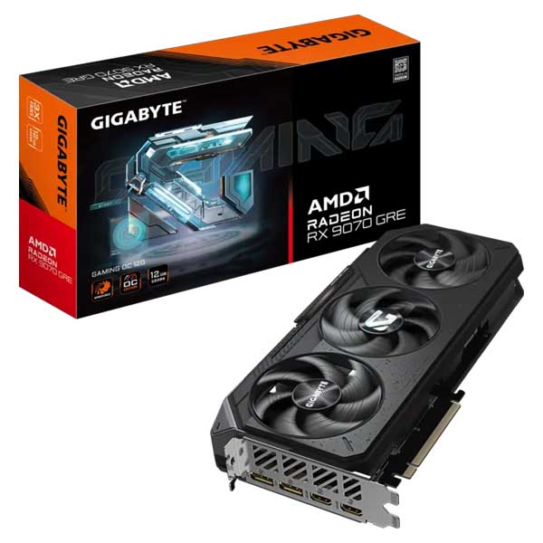 GIGABYTE Gaming Radeon RX 9070 GRE 12GB OC GDDR6 PCI Express 5.0 ATX Graphics Card