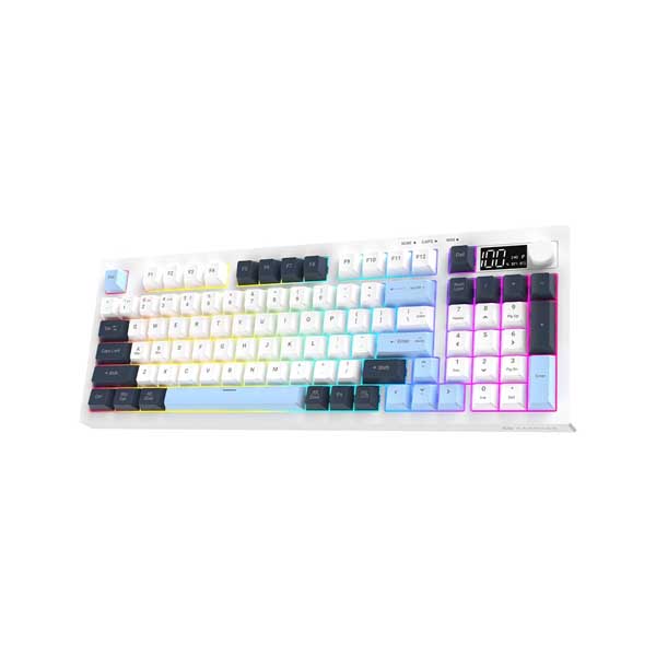 Karnage Visage RGB Backlit 95 Keys Semi- Mechanical Wireless Gaming Keyboard (White)