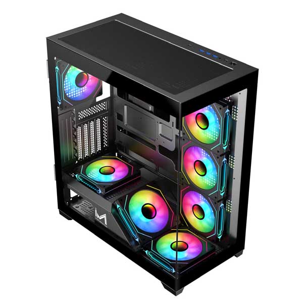 ICEMASTER DYNAMITE X7 E-ATX Mid-Tower Gaming Cabinet With SMPS (Black)