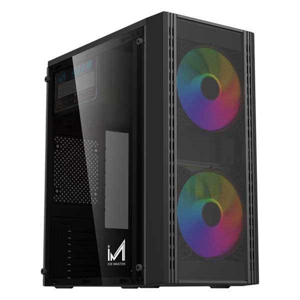 ICEMASTER Star ATX Mid-Tower Gaming Cabinet With SMPS (Black)