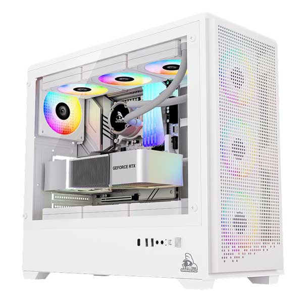 TAG Gamerz Nebula ATX Mid-Tower 3 ARGB Fans Cabinet (White)