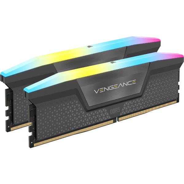 Corsair VENGEANCE RGB 64GB (2x32GB) DDR5 DRAM Up To 5600MT/s CL40 — GREY