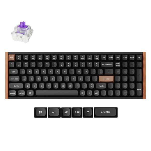 Keychron K4 HE 96% Compact Hall Effect Wireless Mechanical Keyboard with Number Pad (Black)