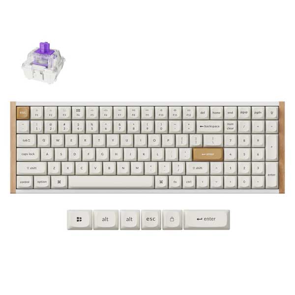 Keychron K4 HE 96% Compact Hall Effect Wireless Mechanical Keyboard with Number Pad (White)