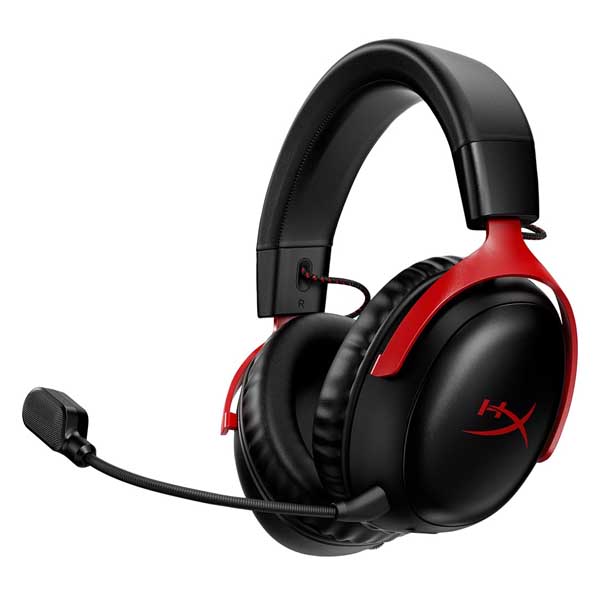 HyperX Cloud III Wireless Gaming Over Ear Headset (Black Red)