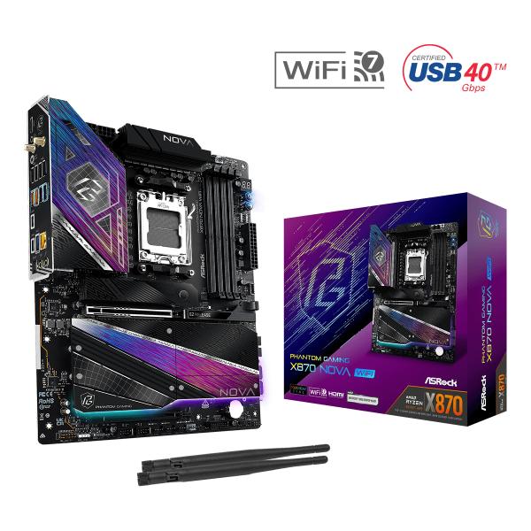 Asrock Phantom Gaming X870 Nova WiFi DDR5  ATX Motherboard
