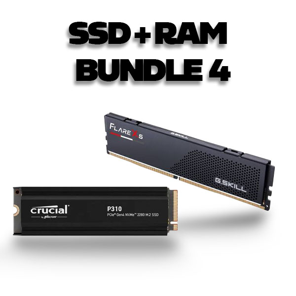 SSD + RAM COMBO DEALS 4 (G.Skill Flare X5 16GB (16GBX1) DDR5 6000MHz CL30 RAM, Crucial P310 1TB PCIe Gen4 NVMe 2280 M.2 with heatsink)