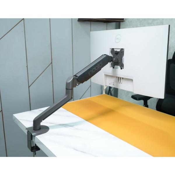 Indalio Gas Spring Single Monitor Arm Desk Mount for 13-32 Inch Monitors