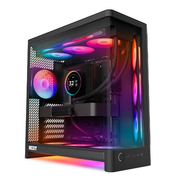 NZXT H6 RGB+ Compact Dual-Chamber 360mm ATX PC Cabinet – Black