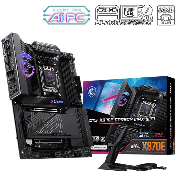 MSI MPG X870E CARBON MAX WIFI ATX Motherboard