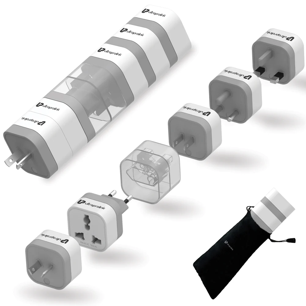 UltraProlink 5 Plugs Travel Adapter UM1164 (White)
