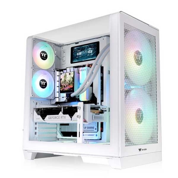 Thermaltake View 390 Air ARGB ATX Mid Tower Case (Snow)