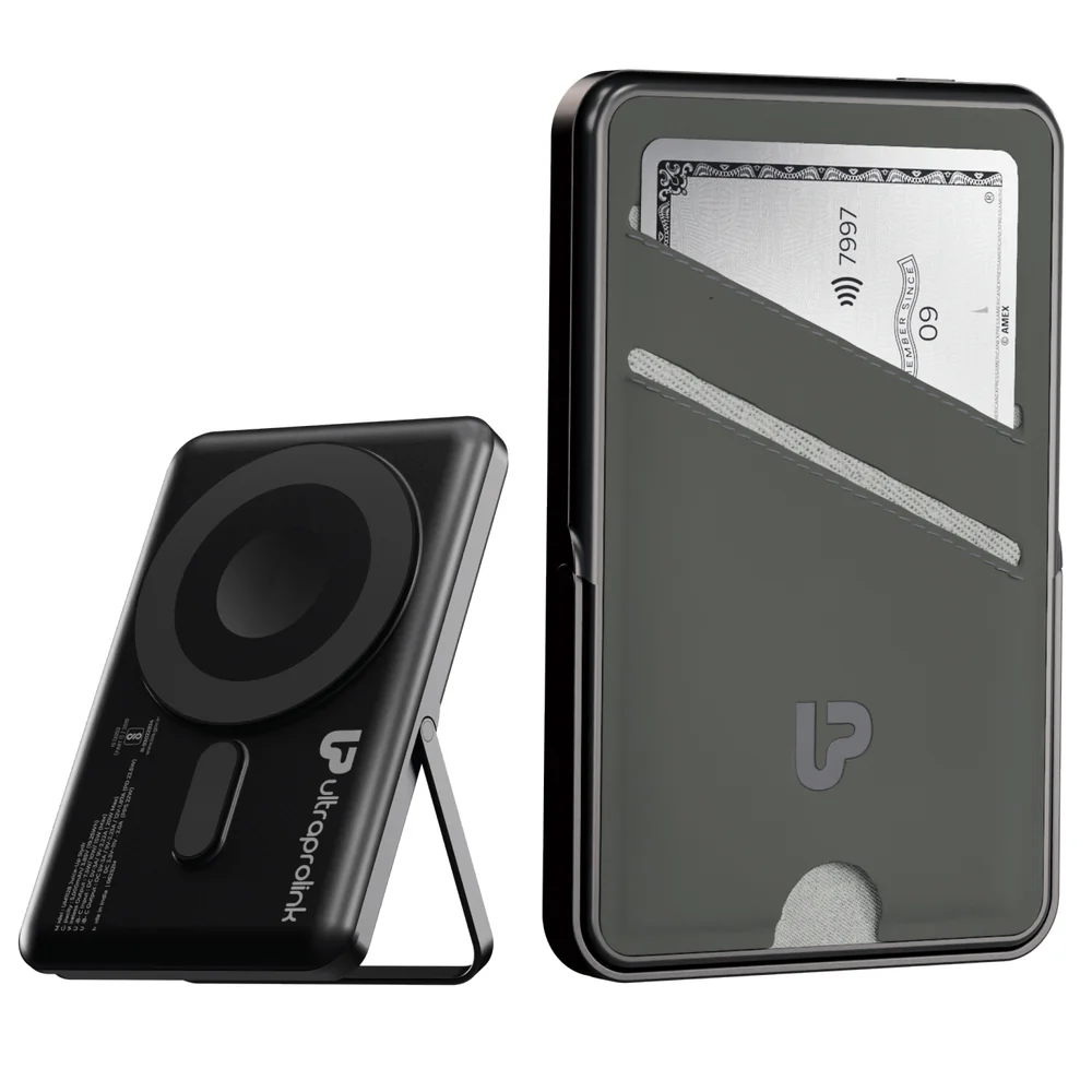 Ultra Prolink JuiceUp Swipe MagSafe 5K MAH PB w Stand & Wallet UM1128GRN