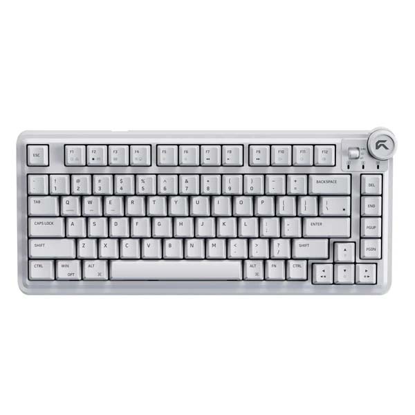 Cybeart Nighthawk 75 - TKL Wireless RGB Mechanical Keyboard (White)
