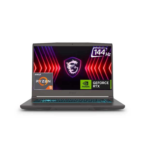 MSI Thin A15, AMD 7th Gen. Ryzen 5 7535HS, 40CM FHD 144Hz Gaming Laptop (16GB/1TB NVMe SSD/Windows 11 Home/NVIDIA GeForce RTX 3050, GDDR6 4GB/Cosmos Gray/1.8Kg) B7UC-104IN