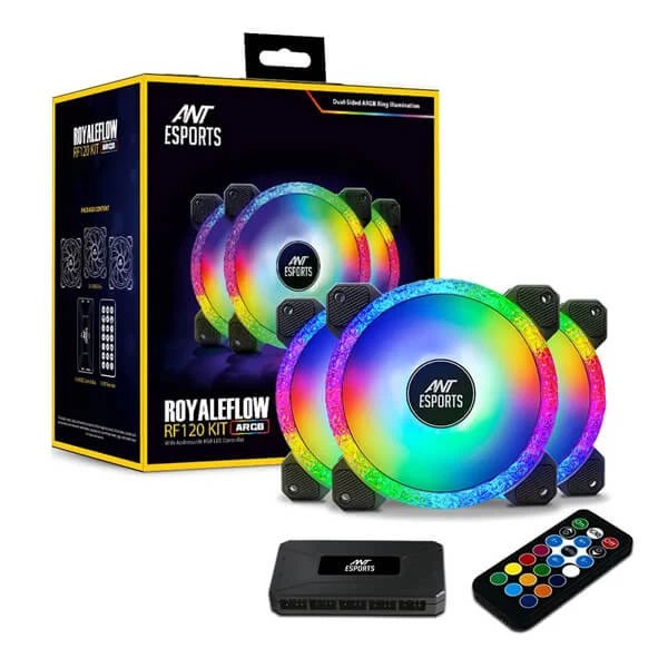 Ant Esports Royaleflow RF120 ARGB Cabinet Fan Kit (Triple Pack)