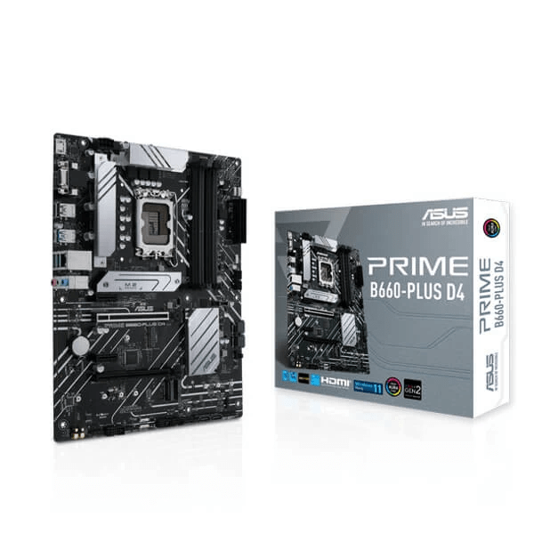 Asus Prime B660-PLUS D4 Intel Motherboard Supports Intel 12th, 13th & 14th Gen Processors