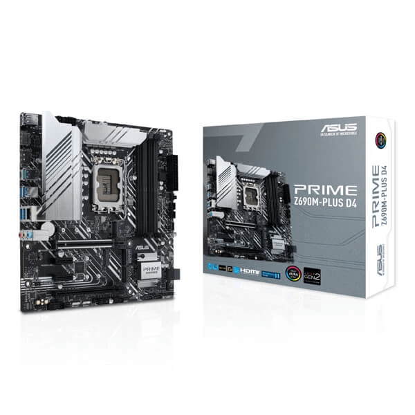 Asus Prime Z690M-Plus D4 Intel Motherboard Supports Intel 12th, 13th & 14th Gen Processors